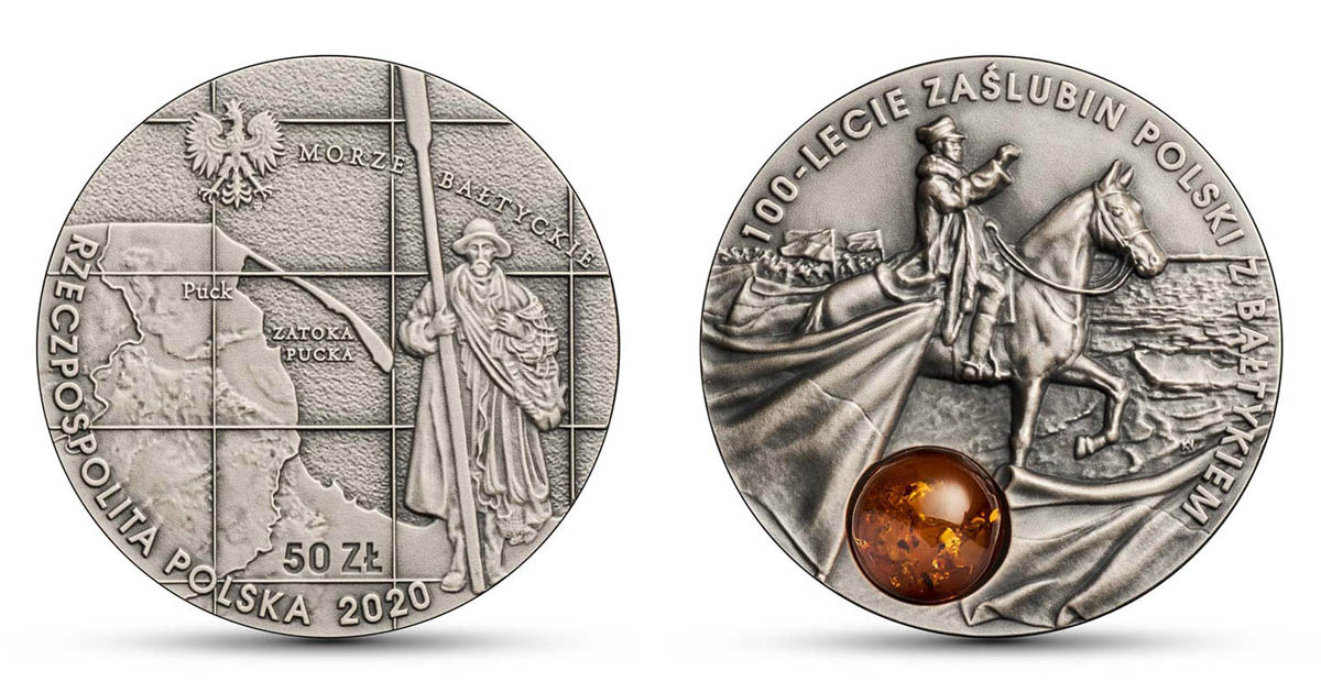  moneta, 100-lecie zaślubin Polski z Bałtykiem, Haller, Gołogowski