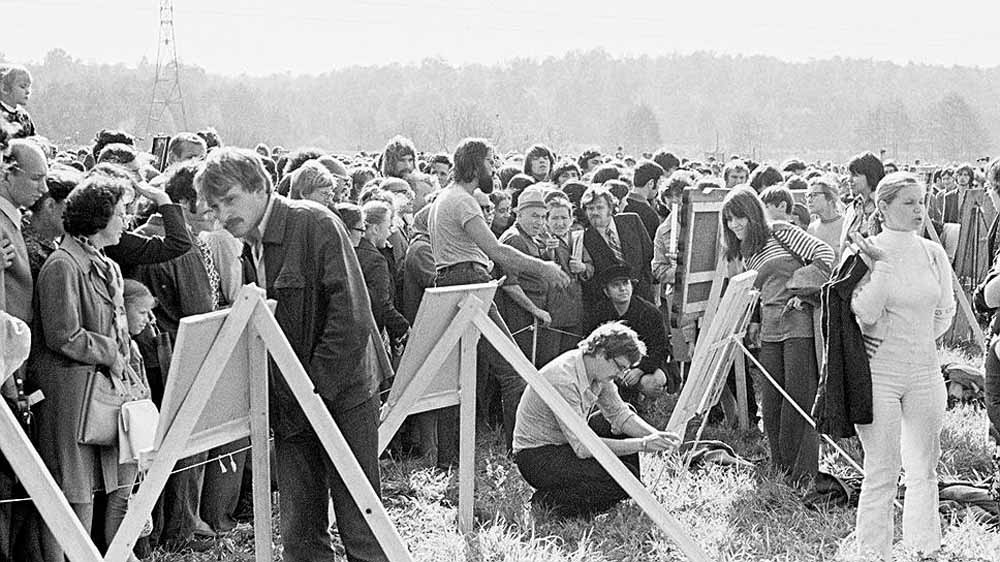 Breżniew, Komar i Melamid, Leonid Breżniew, Nixon, Ostrowitianowa, Profsojuzna, wystawa izmajłowska, wystawa spychaczowa